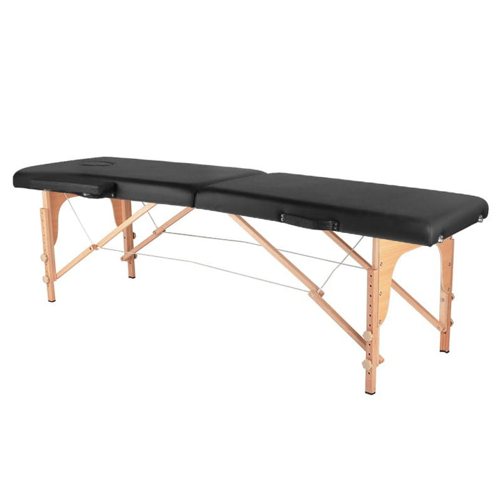Table pliante en bois pour tatouage Komfort 2 segments noire