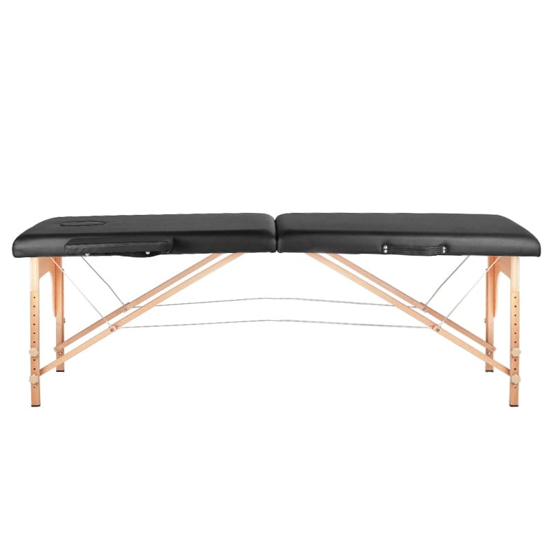 Table pliante en bois pour tatouage Komfort 2 segments noire