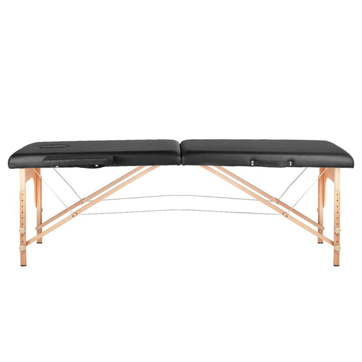 Table pliante en bois pour tatouage Komfort 2 segments noire