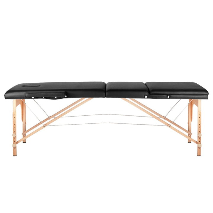 Table pliante en bois pour tatouage Komfort 3 segments noire