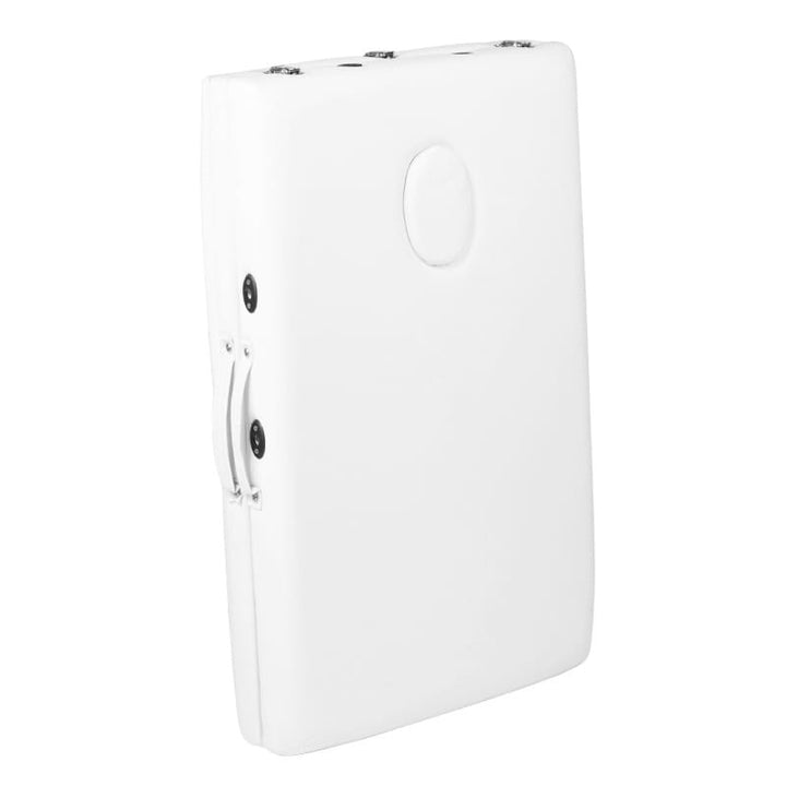 Mesa plegable de tatuaje de madera Komfort 3 segmentos blanca