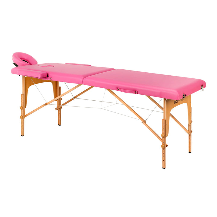 Table pliante en bois pour tatouage Komfort 2 segments rose