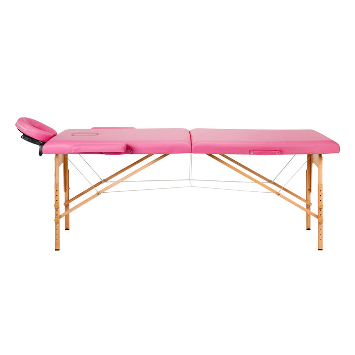 Table pliante en bois pour tatouage Komfort 2 segments rose