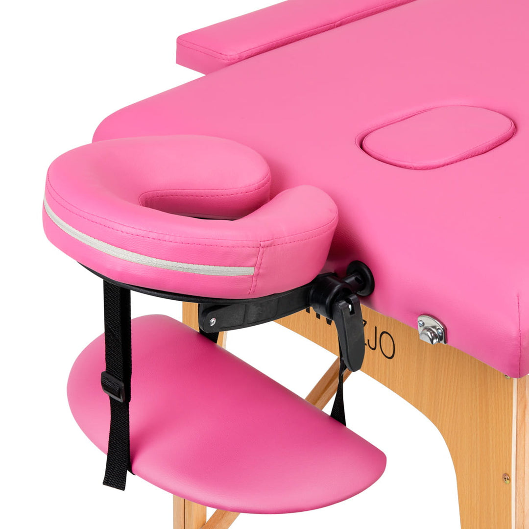 Table pliante en bois pour tatouage Komfort 2 segments rose
