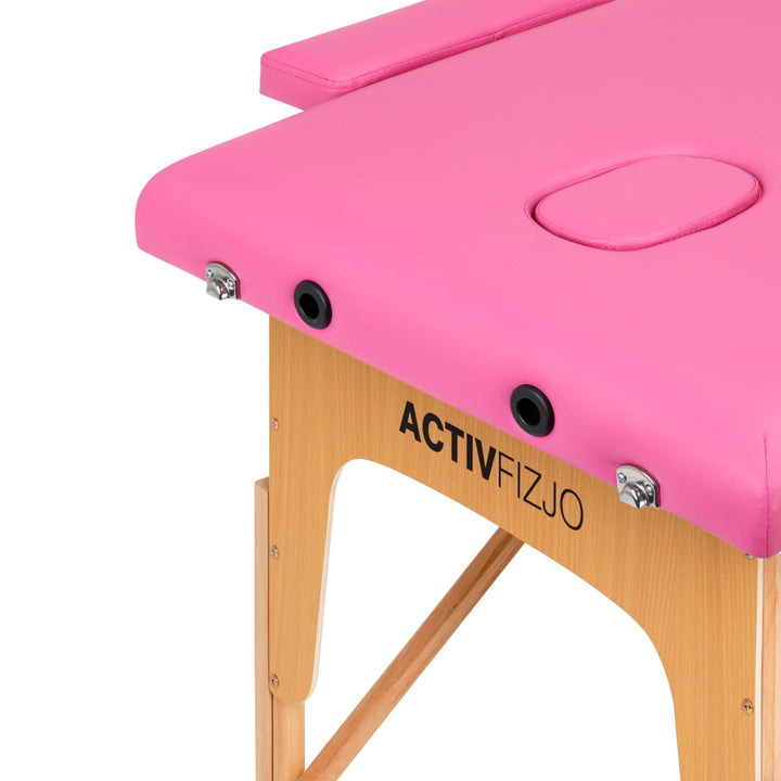 Table pliante en bois pour tatouage Komfort 2 segments rose