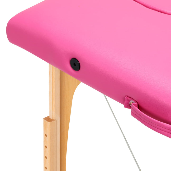 Table pliante en bois pour tatouage Komfort 2 segments rose