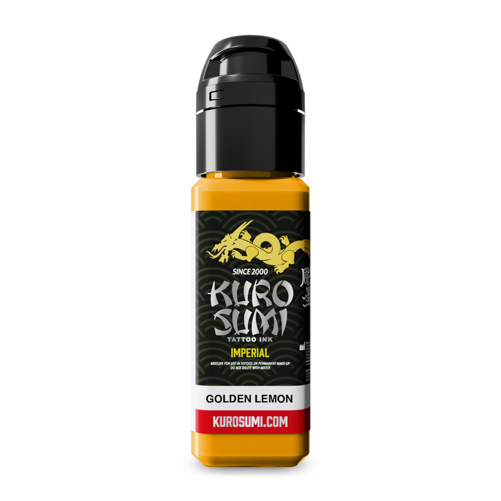 Kuro Sumi Imperial Tattoo Ink Golden Lemon 22ml - Encre de Tatouage