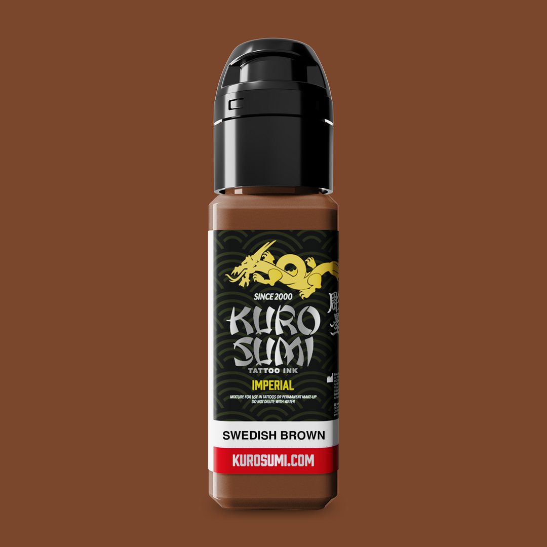 Kuro Sumi Imperial Tattoo Ink Swedish Brun 22ml - Encre de Tatouage