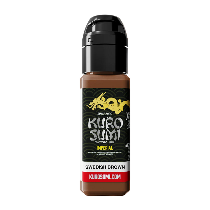 Kuro Sumi Imperial Tattoo Ink Swedish Brun 22ml - Encre de Tatouage