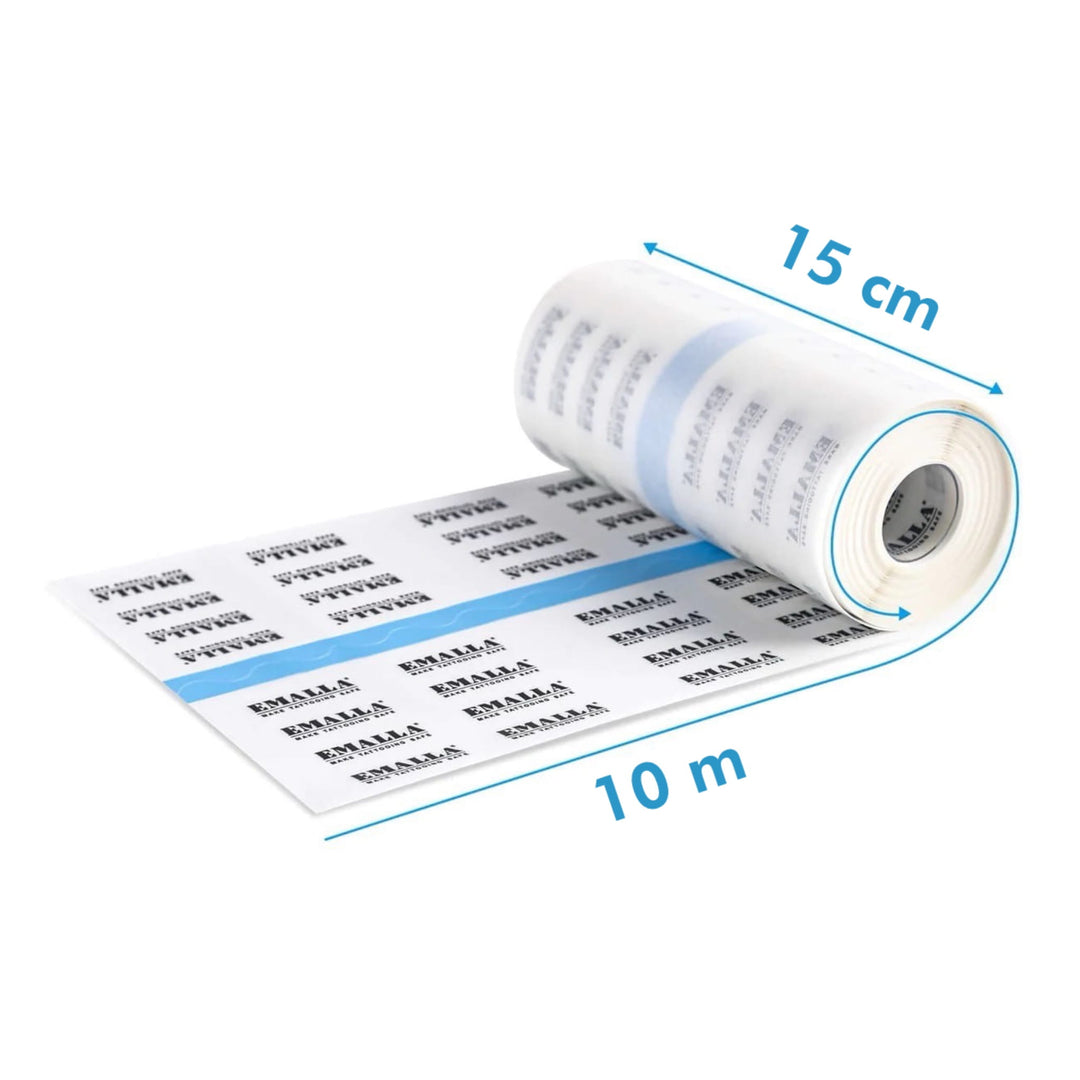 EMALLA Grece 0,02 mm Verbandrolle Schutzfolie Second Skin 15 cm x 10 m