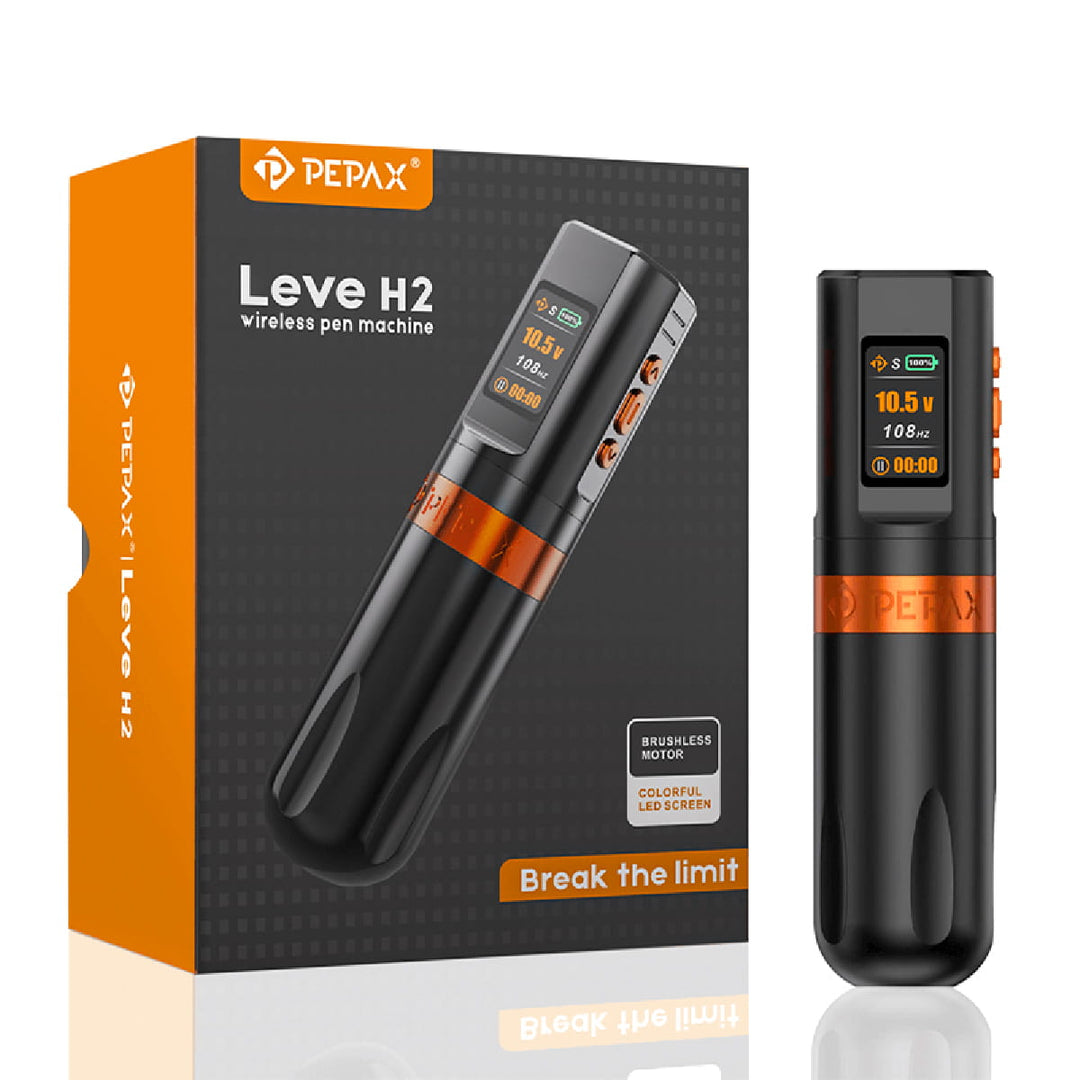 PEPAX LEVE H2 wireless PEN tattoo machine + two batteries