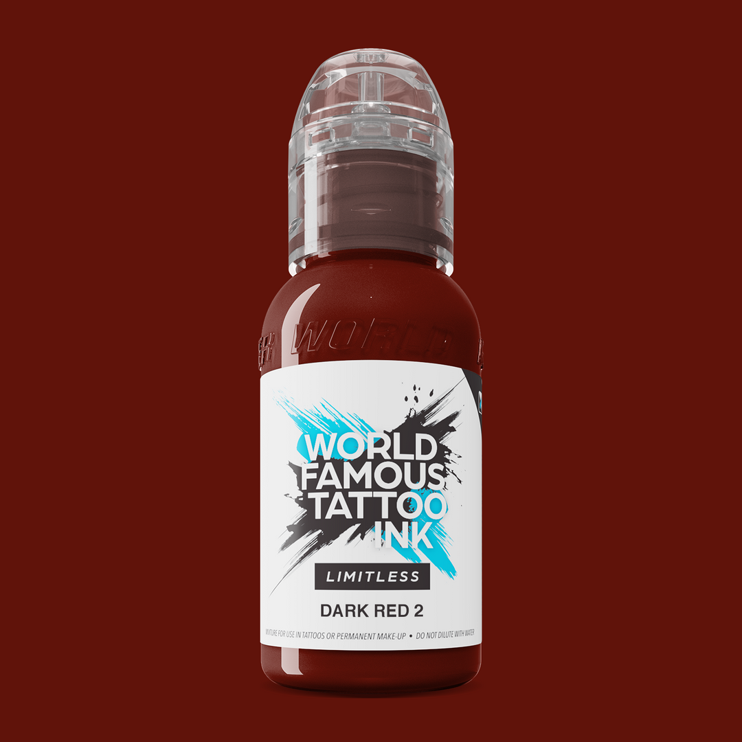 World Famous Limitless Dark Red 2 - Tinta para Tatuaje 30ml