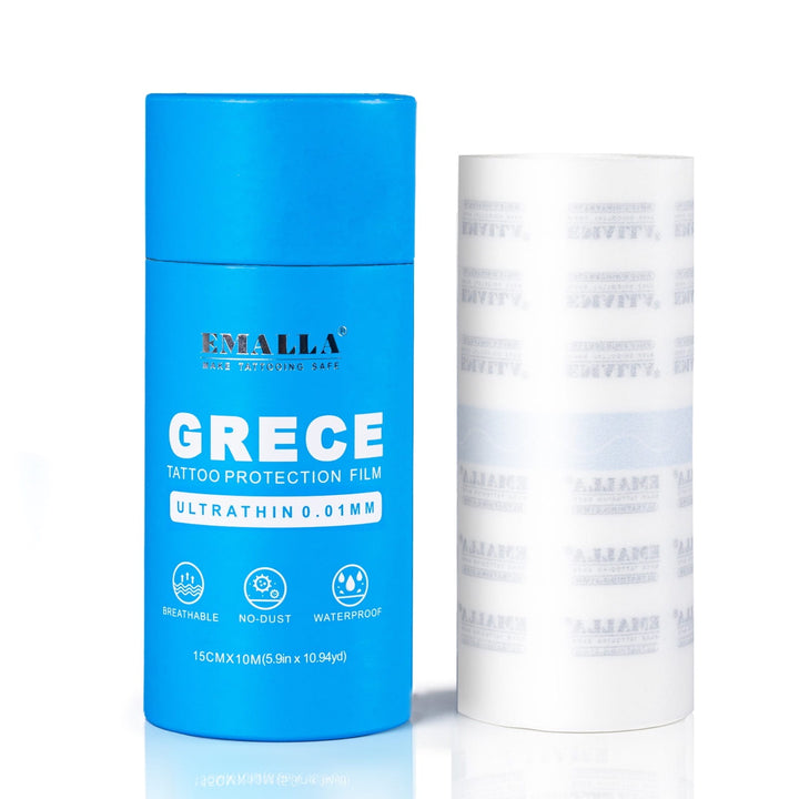 EMALLA Grece 0,01 mm ultradünner Verband auf Rolle Schutzfolie Second Skin 15cmx10m