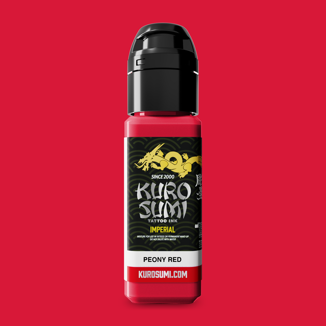 Kuro Sumi Imperial Tattoo Ink Peony Red 22ml - Tattoo Ink