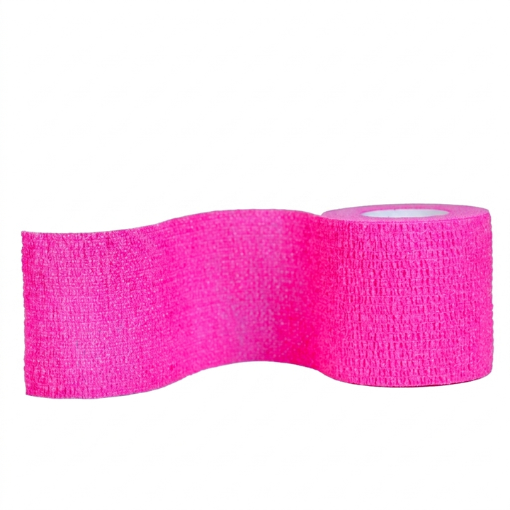 Kohäsiver selbstklebender Griffverband 5cm x 4,5m intensiv rosa